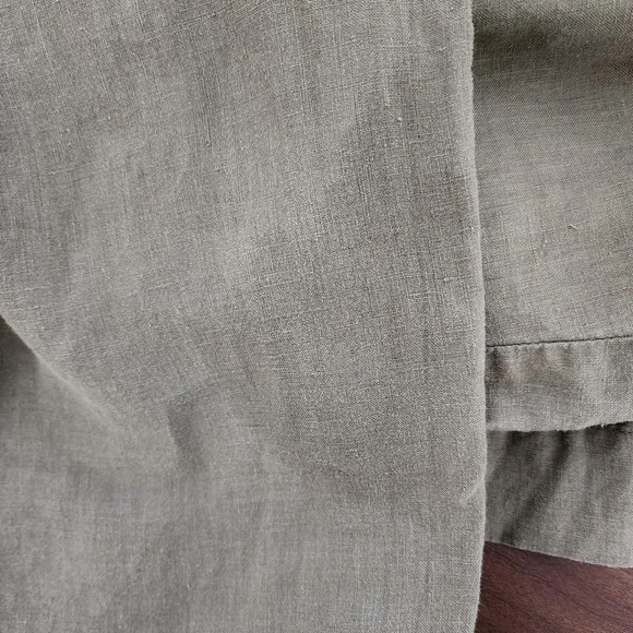 Cut Loose Lagenlook Wide Leg Sage 100% Linen Pants - Picture 3 of 11